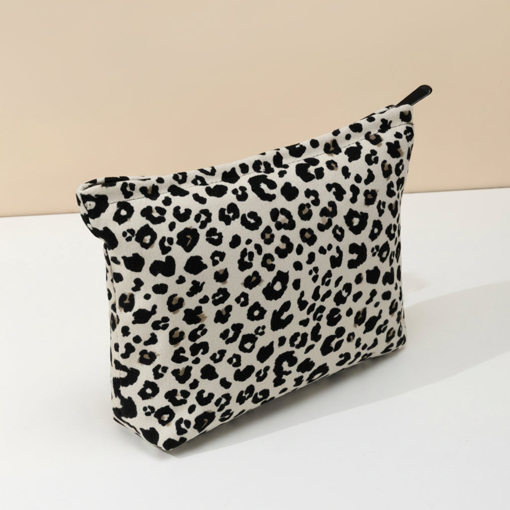 Leopard Print Cosmetic Bag Travel Organizer For Mothers Day | Temsk