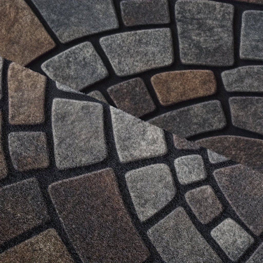 Semi-Circular Mosaic Entry Mat For Indoor And Outdoor Use | Temsk