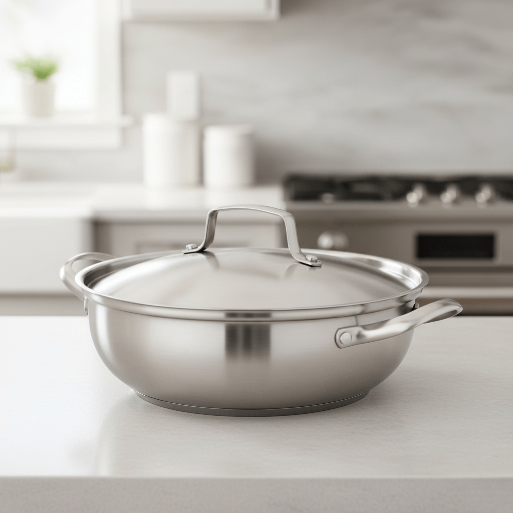 NovaCook Universal Stainless Steel Cooking Pot With Lid For All Stove Types | Temsk