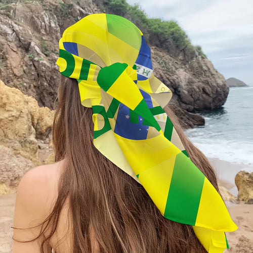 Brazil Flag Travel Towel For Games And Beach Square Blanket Temsk