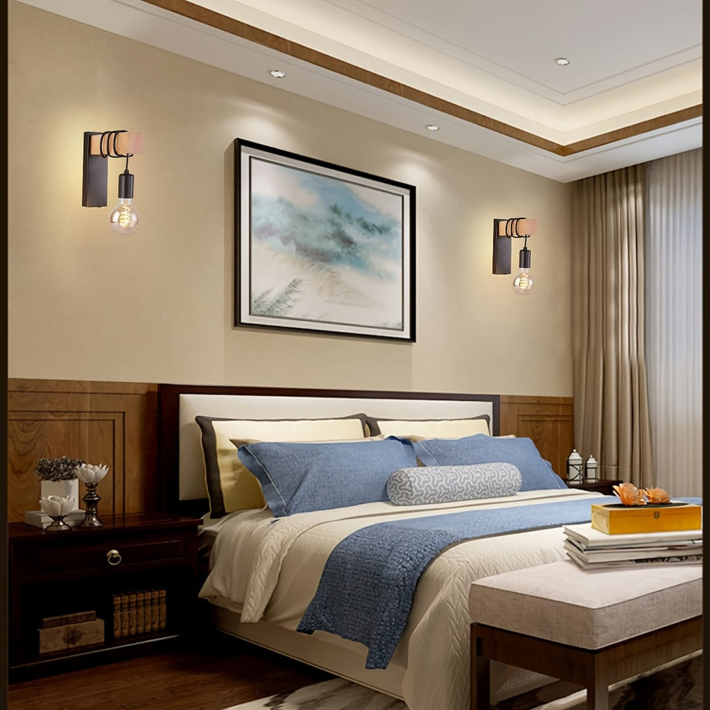 Industrial Modern Wall Sconce With E27 Base And Metal Finish | Temsk
