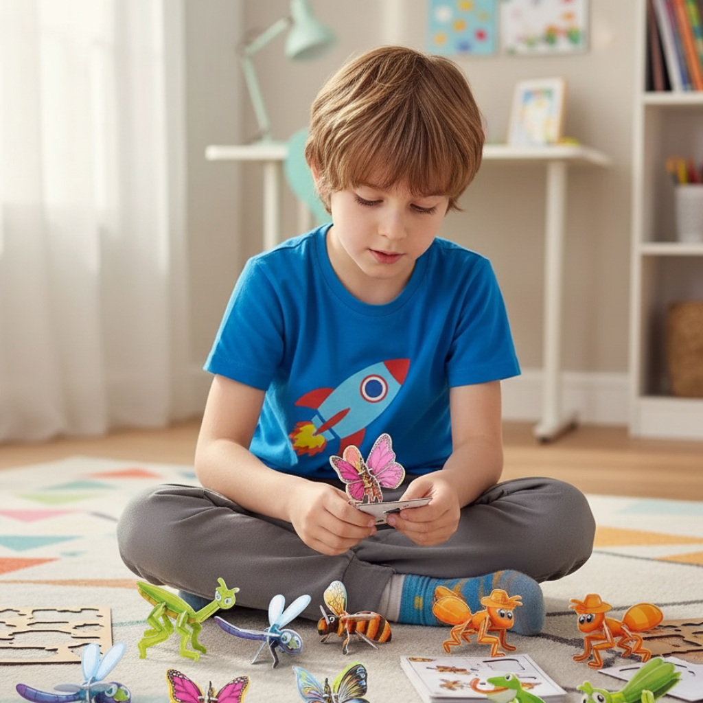 Kids 3D Animal Puzzle Set For Creative Learning And Screenless Play | Temsk