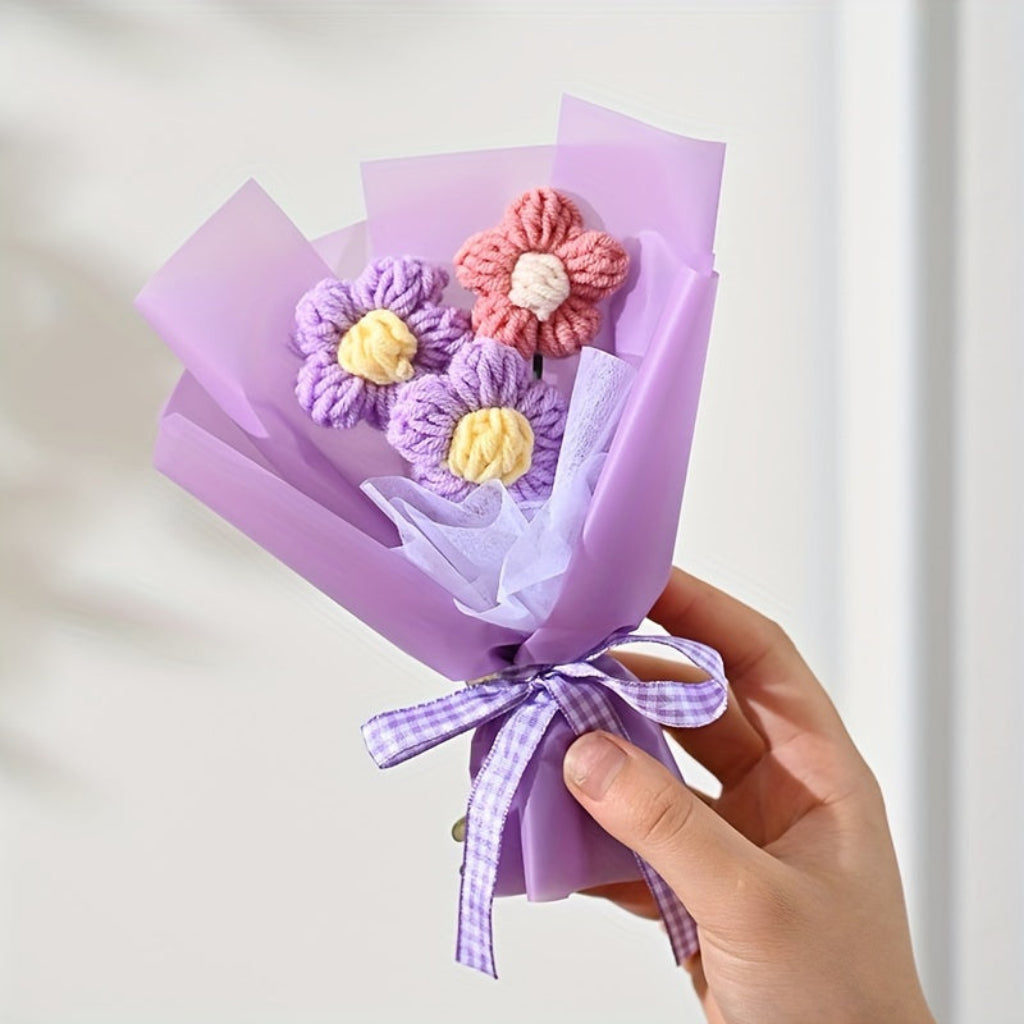 Handmade Mini Wrapped Floral Bouquet For Mother's Day Gift Decor | Temsk