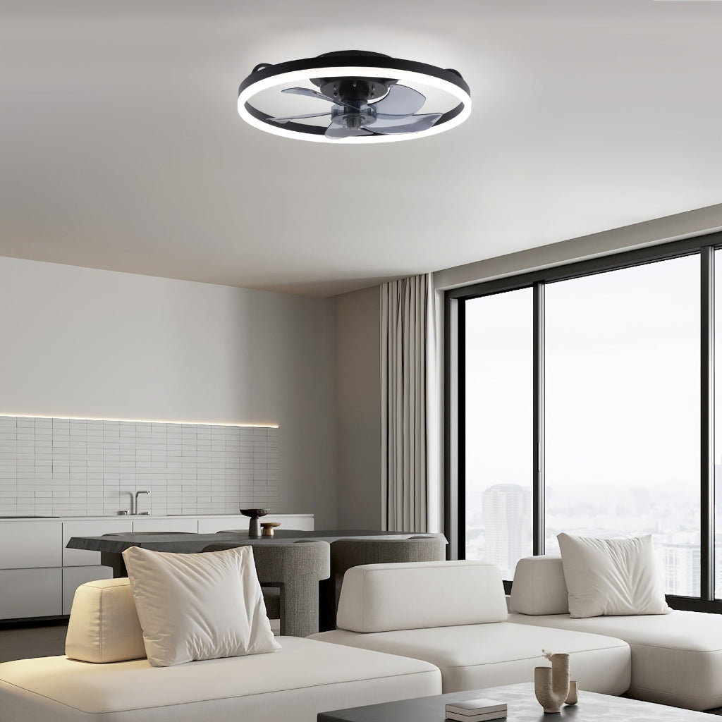 Deckenventilator mit LED-Licht und Aufbau-Design | Temsk
