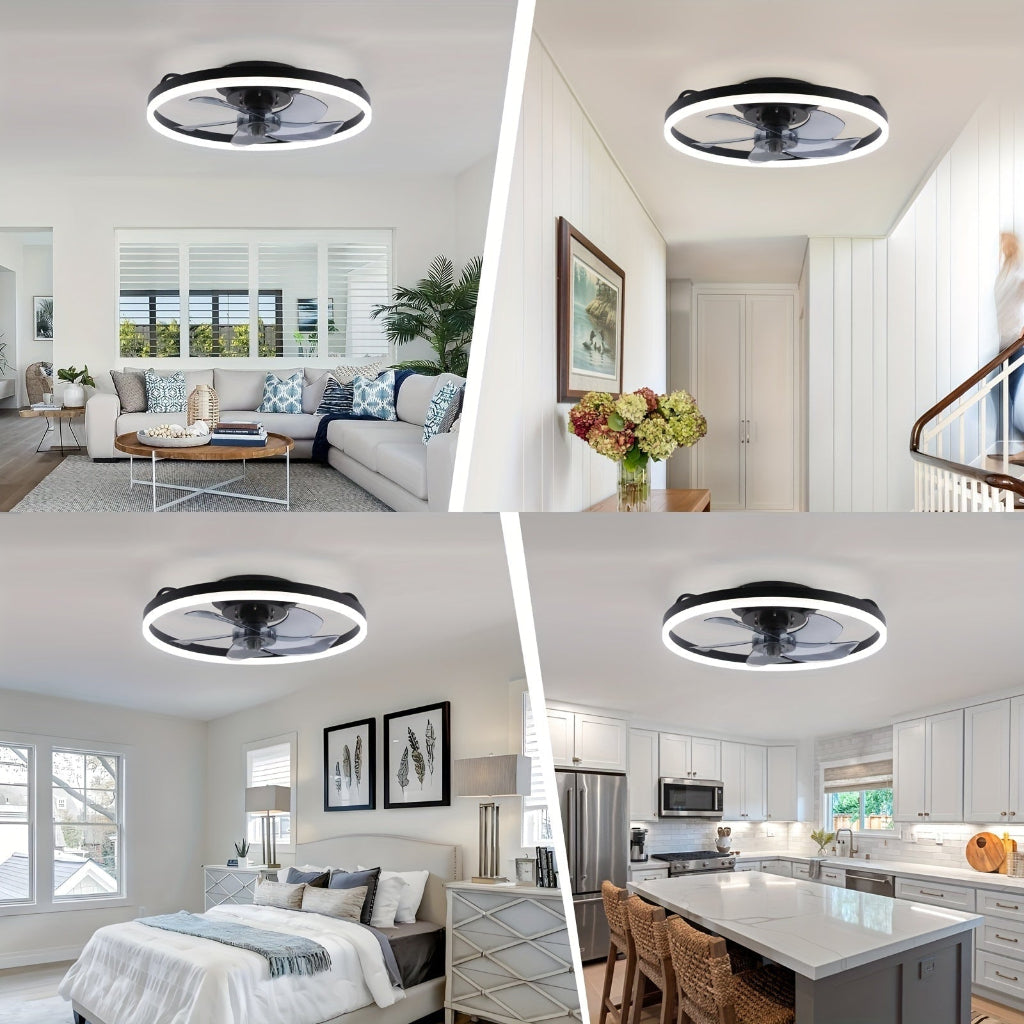 Deckenventilator mit LED-Licht und Aufbau-Design | Temsk