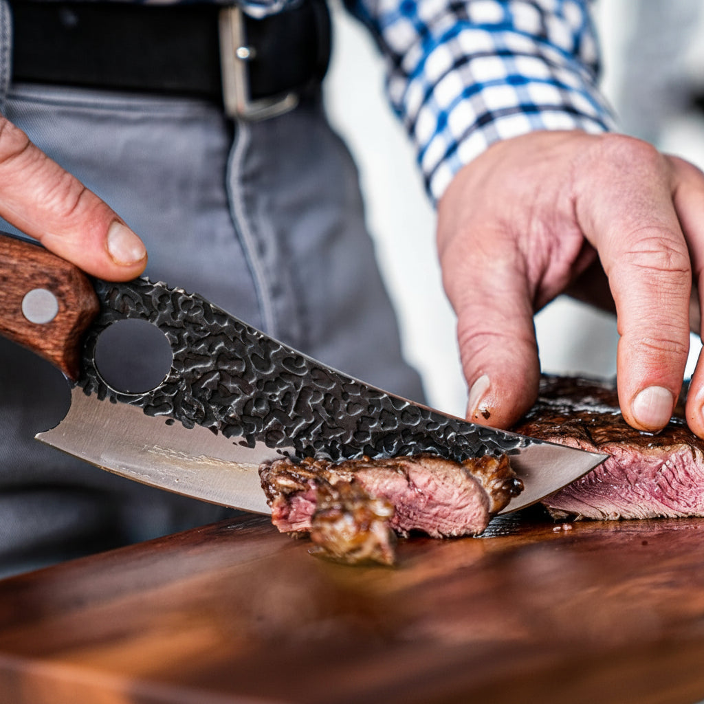 Chef Knife By Precision Brand With Wooden Handle For Easy Slicing | Temsk
