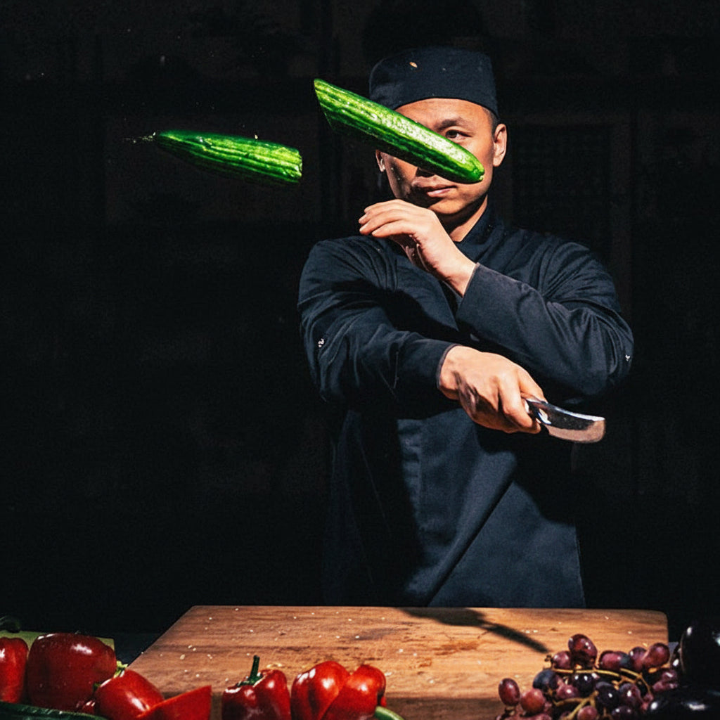 Chef Knife By Precision Brand With Wooden Handle For Easy Slicing | Temsk