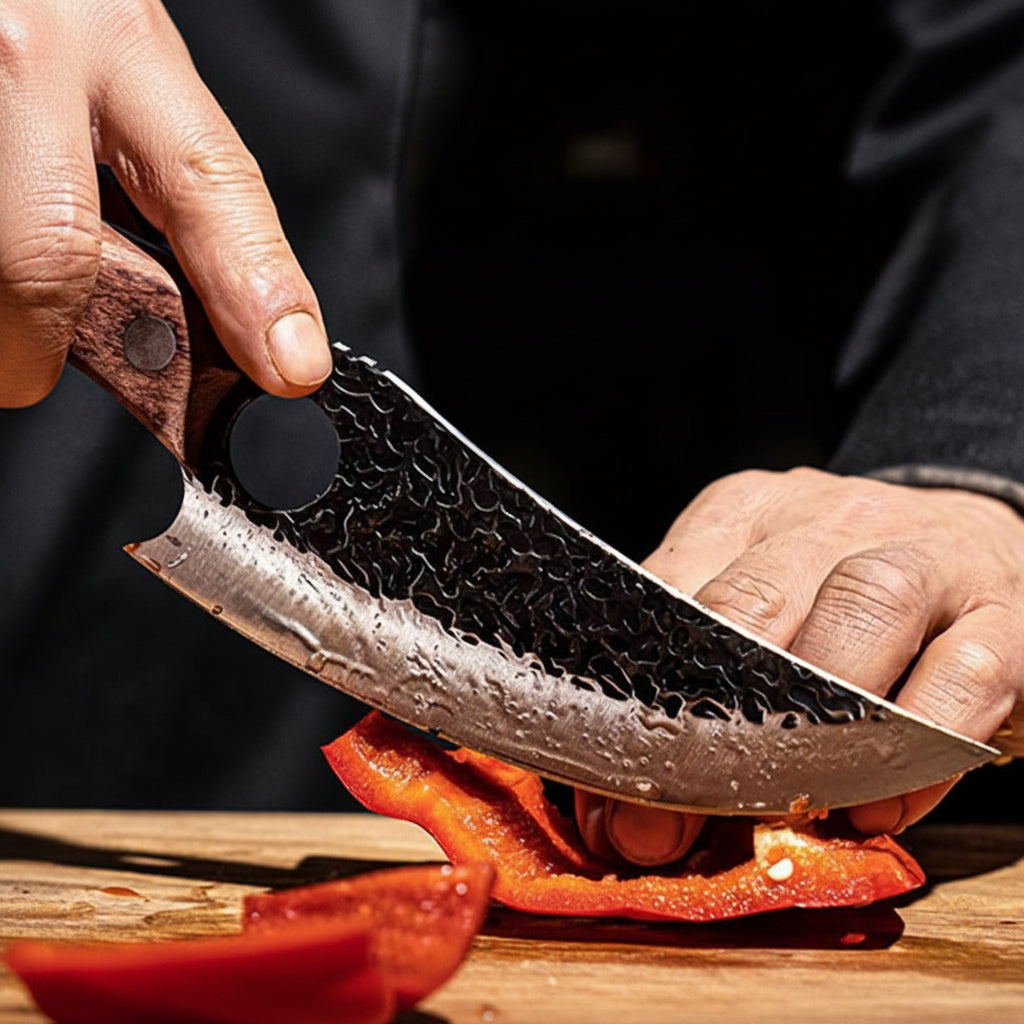 Chef Knife By Precision Brand With Wooden Handle For Easy Slicing | Temsk