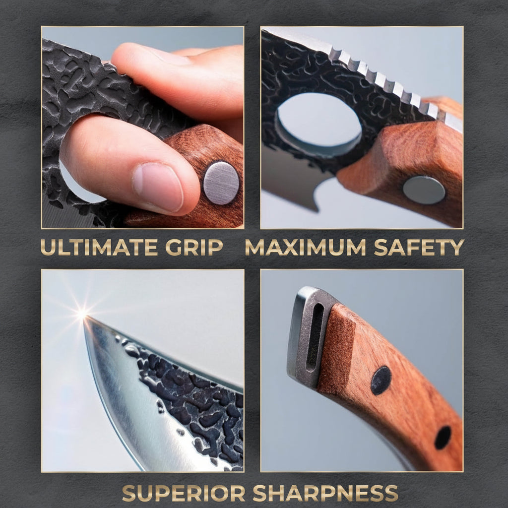 Chef Knife By Precision Brand With Wooden Handle For Easy Slicing | Temsk