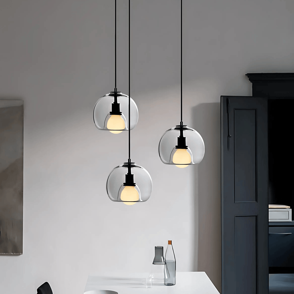 Clyde Glas-Pendelleuchte mit handgeblasenem modernen Eleganz-Design | Temsk