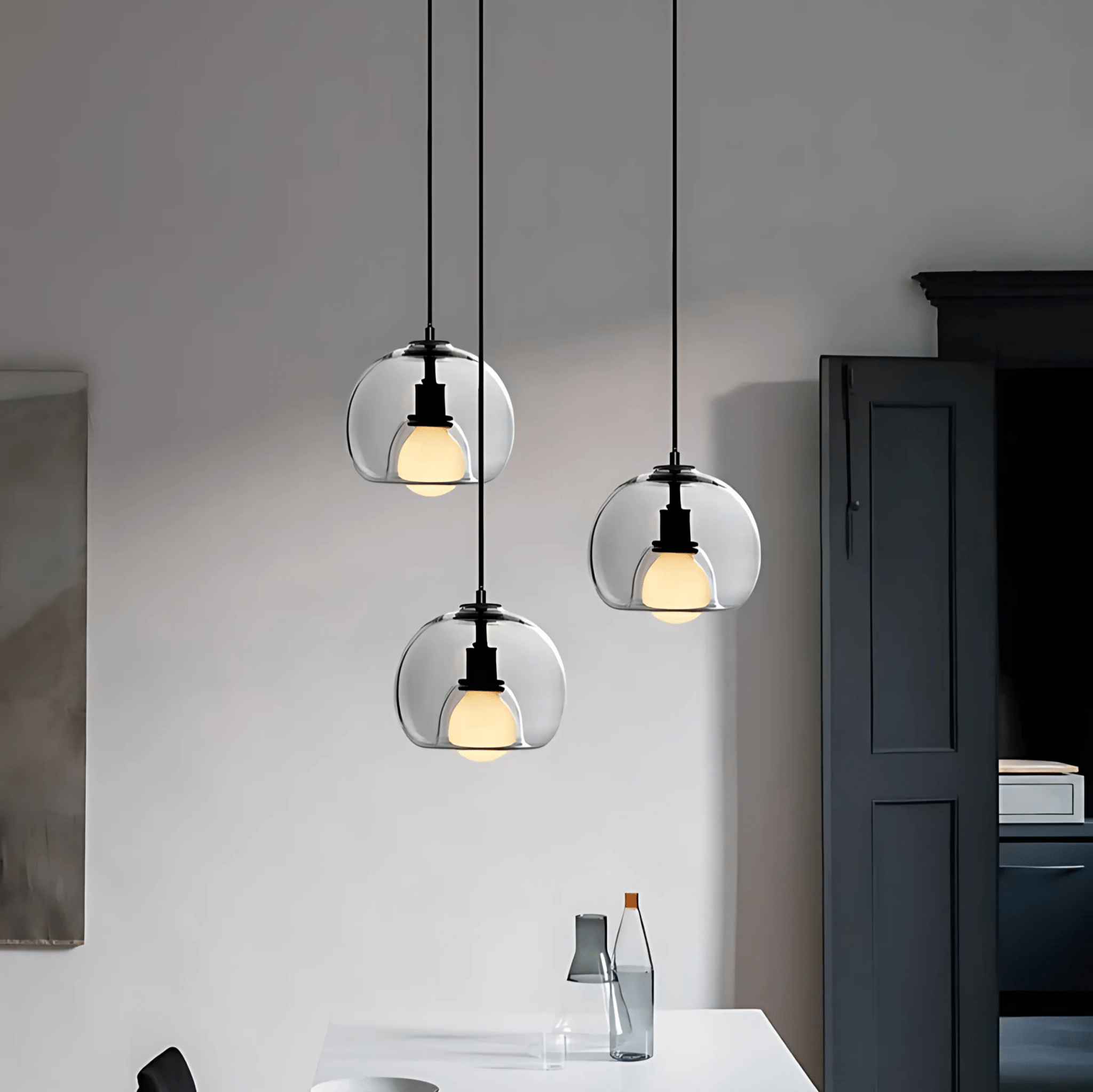 Clyde Glas-Pendelleuchte mit handgeblasenem modernen Eleganz-Design | Temsk