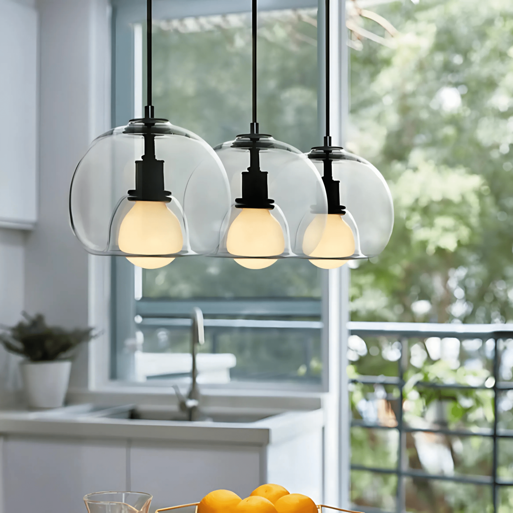 Clyde Glas-Pendelleuchte mit handgeblasenem modernen Eleganz-Design | Temsk