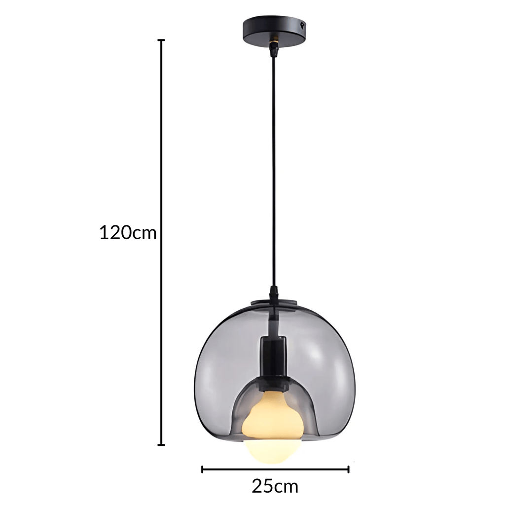 Clyde Glas-Pendelleuchte mit handgeblasenem modernen Eleganz-Design | Temsk