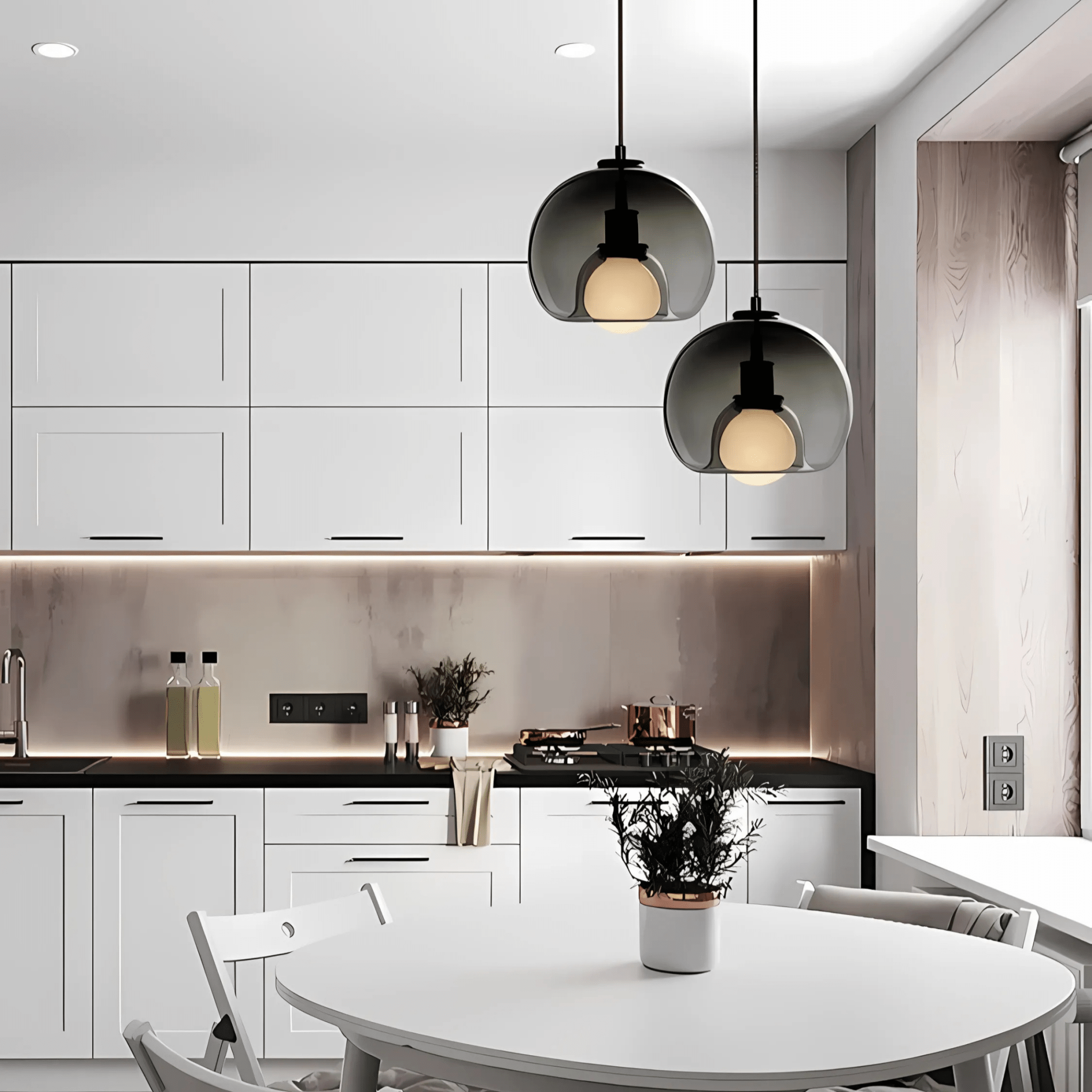 Clyde Glas-Pendelleuchte mit handgeblasenem modernen Eleganz-Design | Temsk