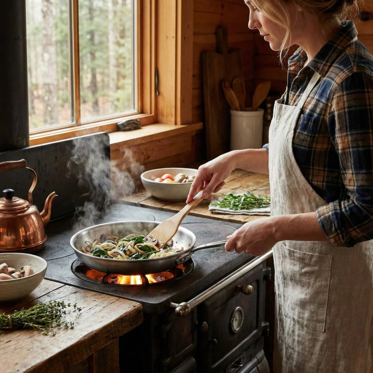 TitanHammer Pro Pan | Naturally Non-Stick Titanium Cookware | Temsk