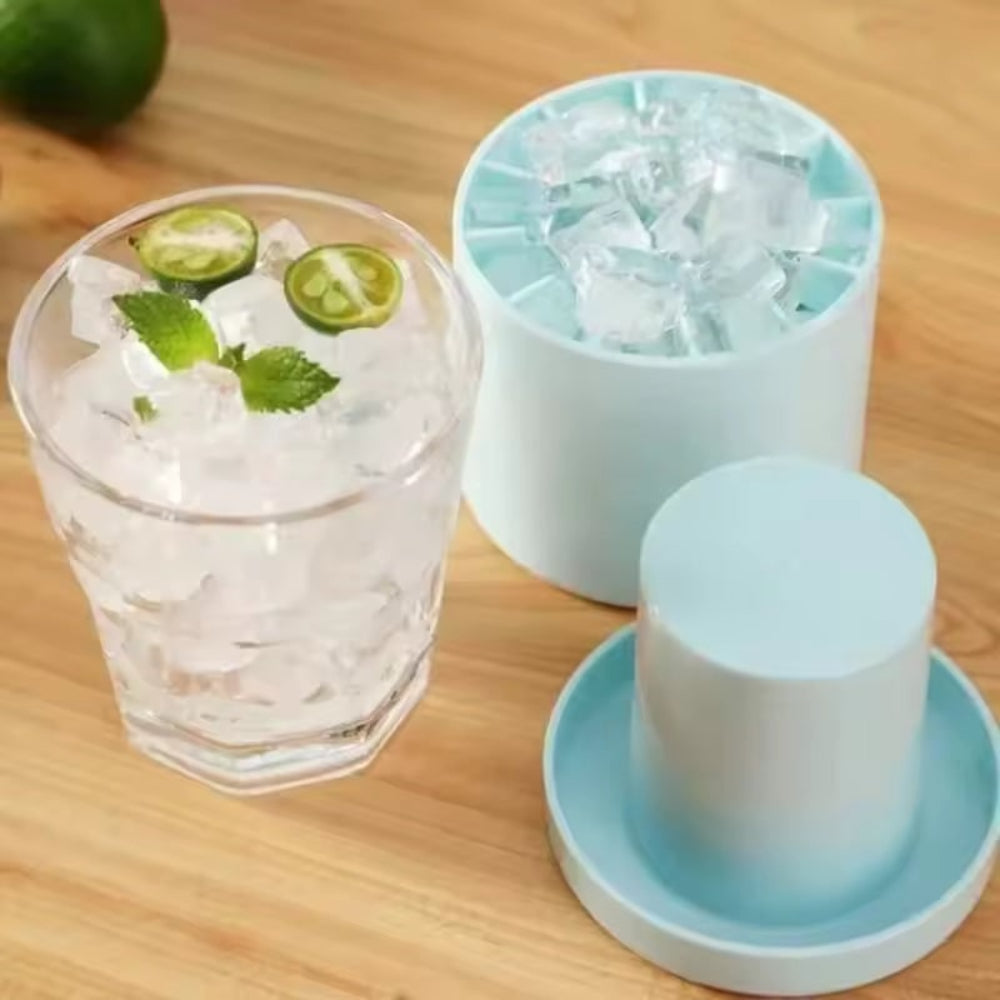 Silikon-Eiswürfelform mit Deckel stapelbares Eiswürfel-Set | Temsk