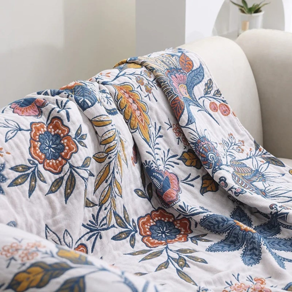 Florale Boho-Kühldecke für Sofa und Wohnkultur | Temsk