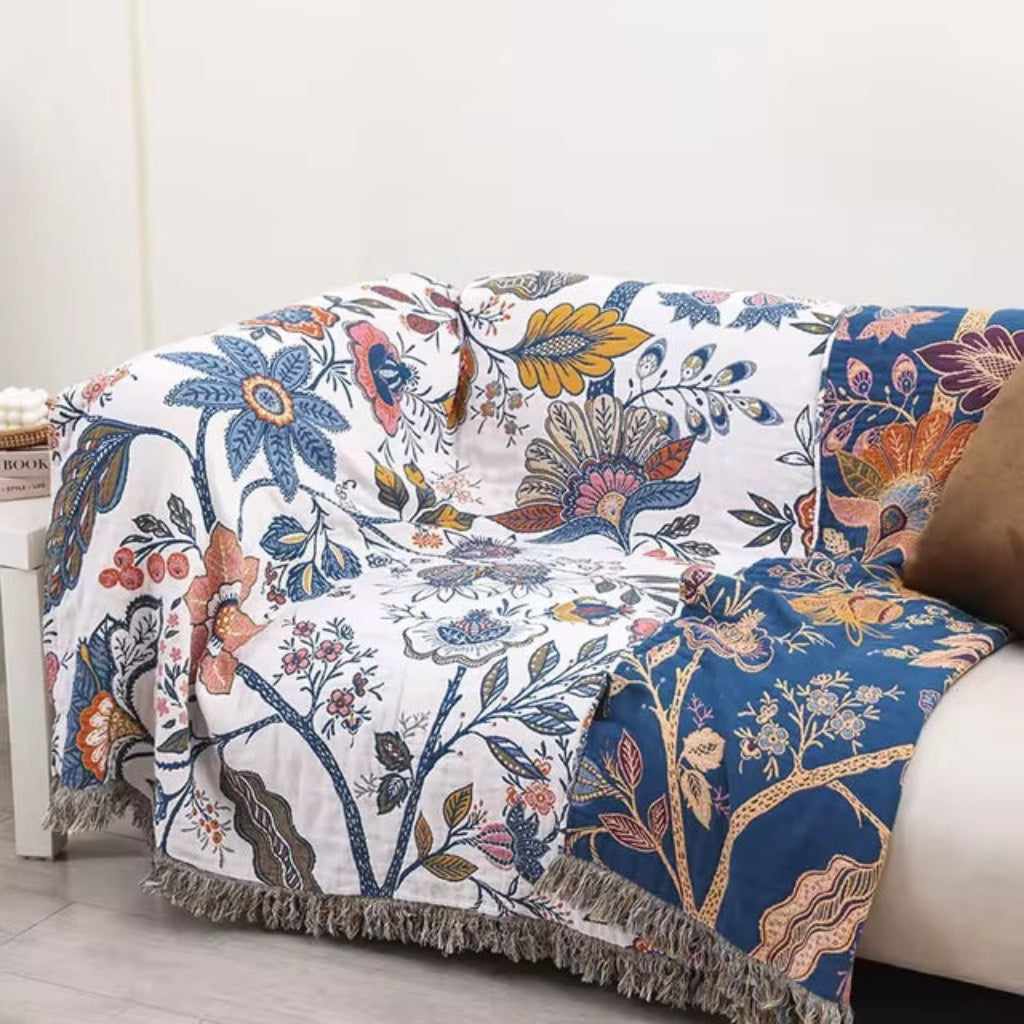 Florale Boho-Kühldecke für Sofa und Wohnkultur | Temsk