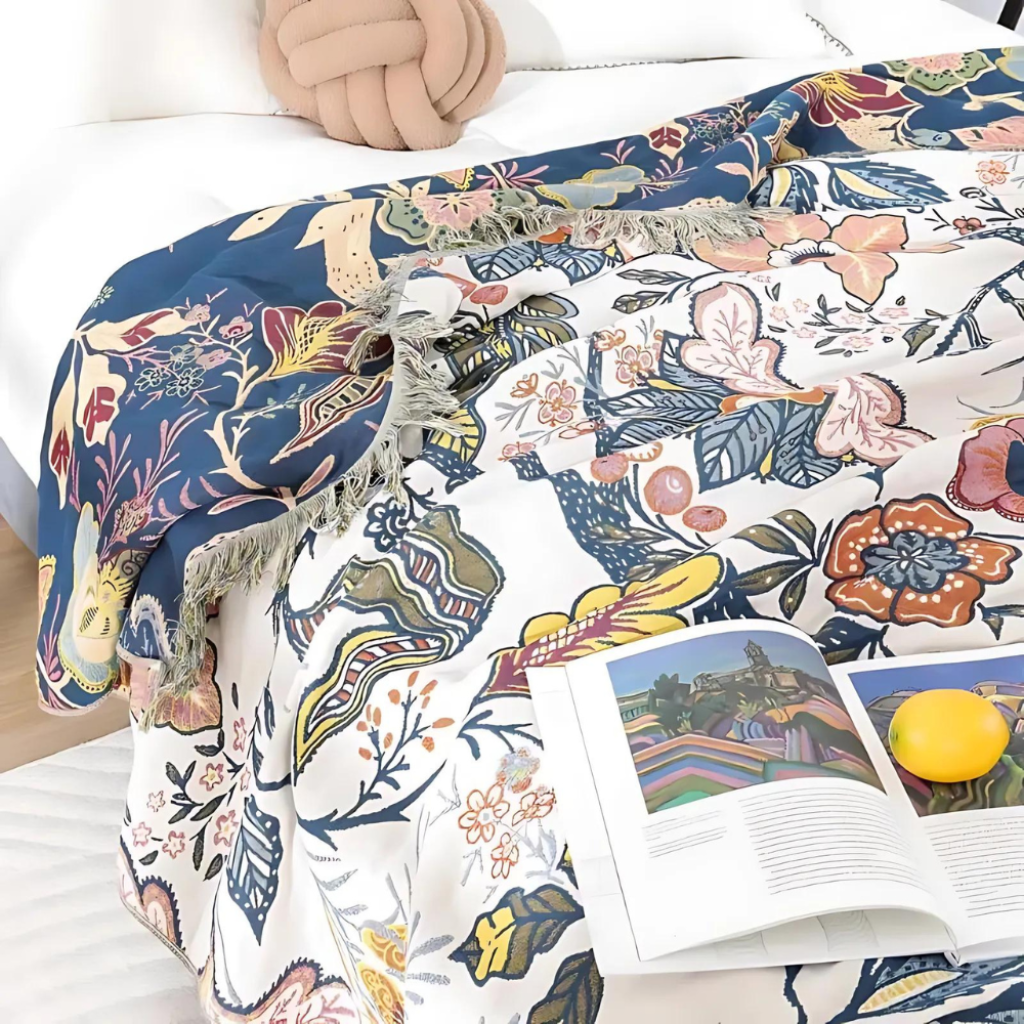 Florale Boho-Kühldecke für Sofa und Wohnkultur | Temsk