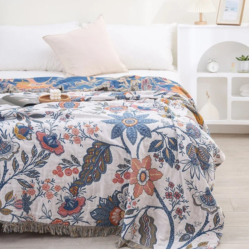 Florale Boho-Kühldecke für Sofa und Wohnkultur | Temsk
