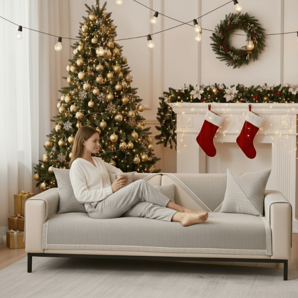 Baumwoll-Überzug für Sofas rutschfester Schutz für Möbel | Temsk