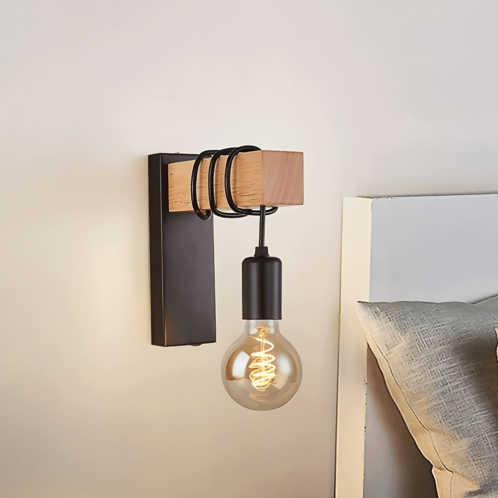 Industrial Modern Wall Sconce With E27 Base And Metal Finish | Temsk