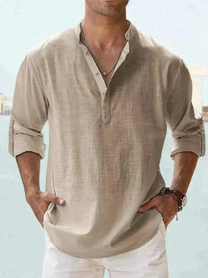 Calder Men Linen Shirt For Everyday Summer Casual Look | Temsk