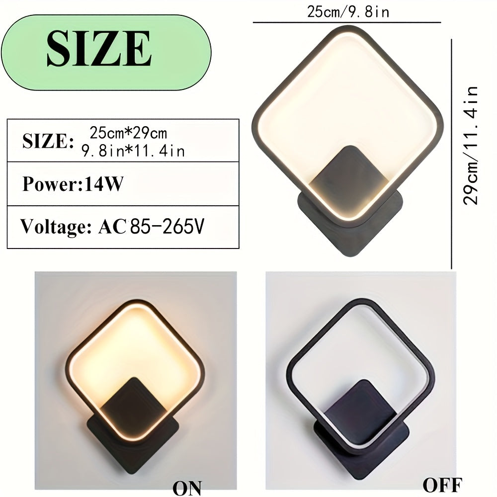 Modern Square LED Wall Lamp For Clean Geometric Interior Lighting | Temsk