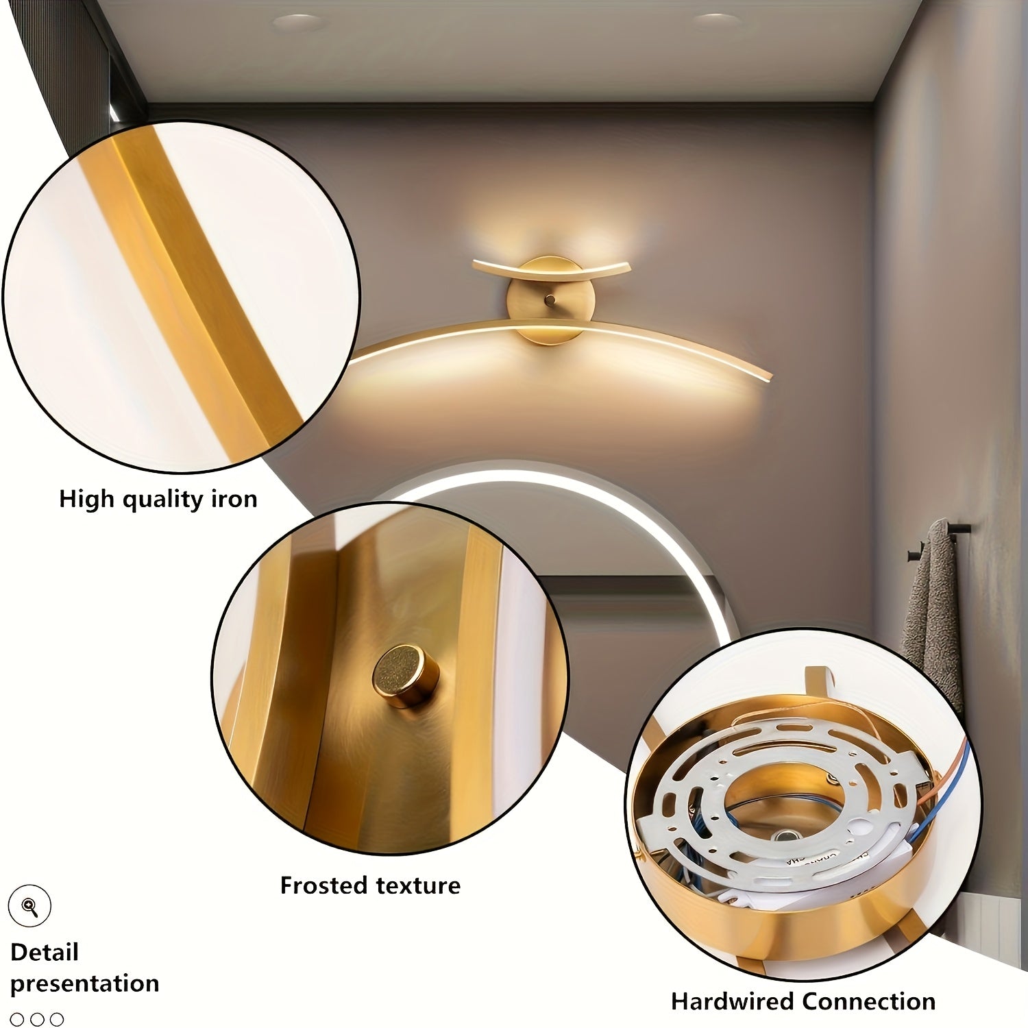 Lineare LED-Wandleuchte für Bad, Wohnzimmer und Essbereiche | Temsk