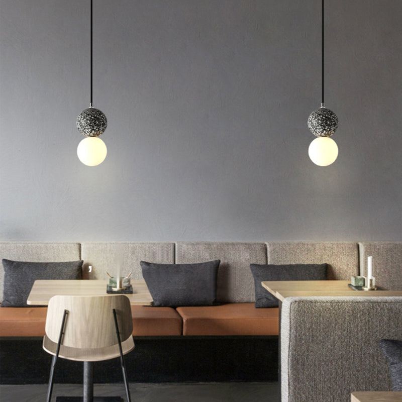 NovaLux LED Pendant Lights Small Glass Lamps For Dining Tables Black And White | Temsk
