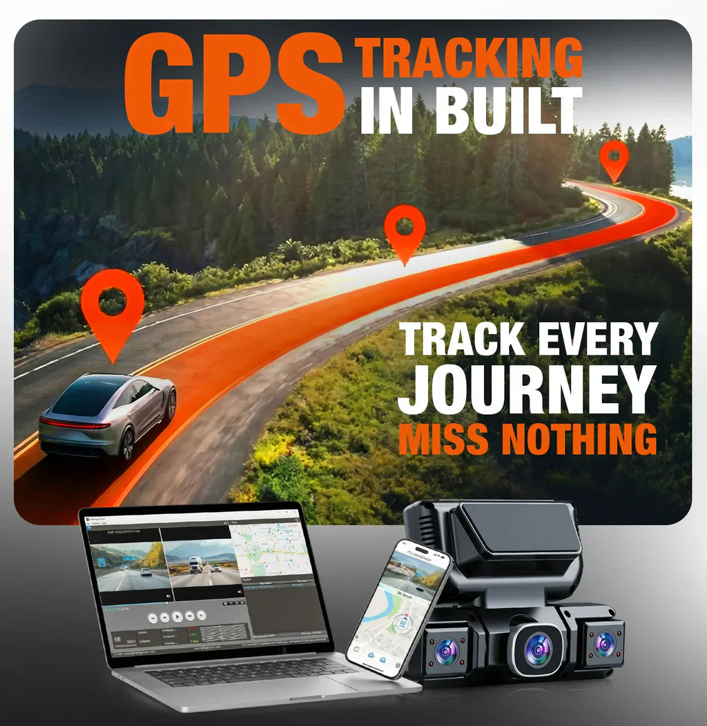 360° Dashcam-System mit GPS und 4 Kameras | Temsk