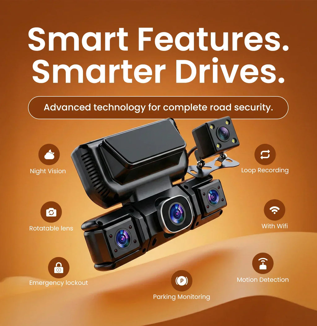 360° Dashcam-System mit GPS und 4 Kameras | Temsk