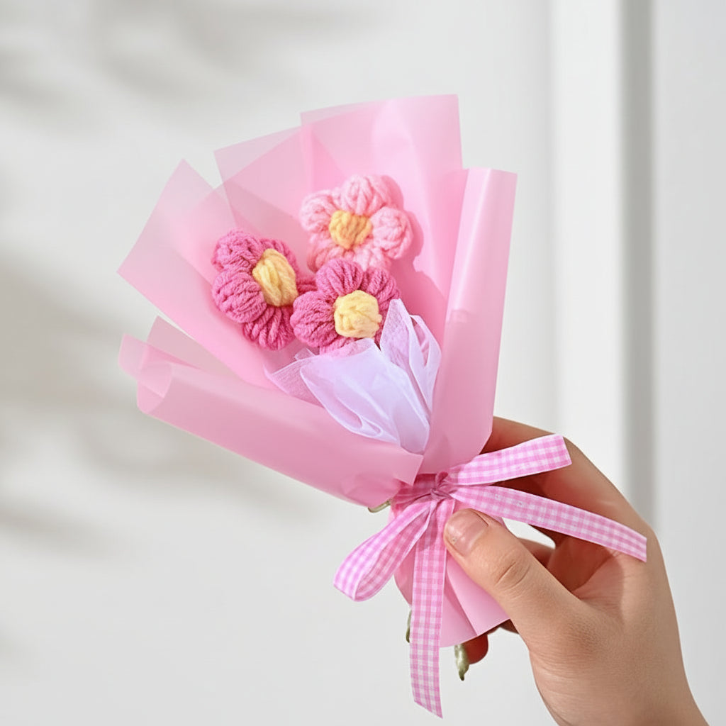 Mother's Day Mini Fabric Flower Bouquet Handmade Gift | Temsk