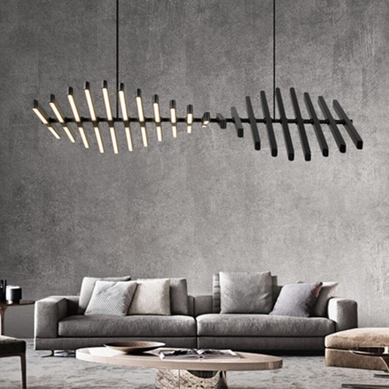 LatticeChord Chandelier Aluminum Modern Pendant With Remote And 40 E26/E27 Sockets | Temsk