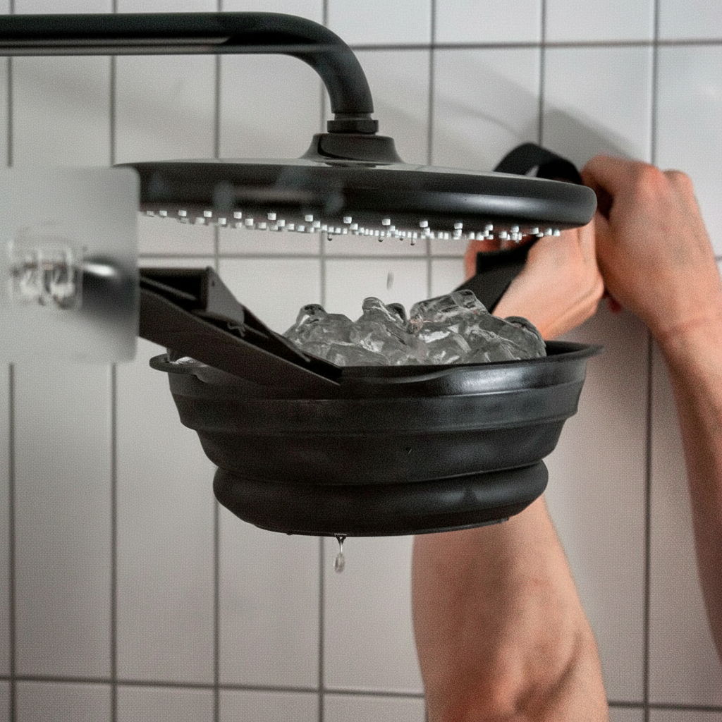 Kühlender Tischventilator-Duschkopf für Eisterapie und Kaltbad | Temsk