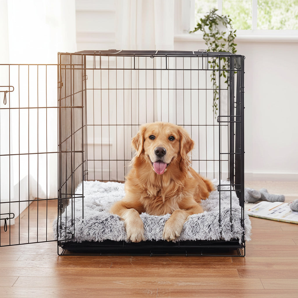Waschbares Hundebett mit erhöhtem Rand, Schlafkissen für den Innenbereich | Temsk