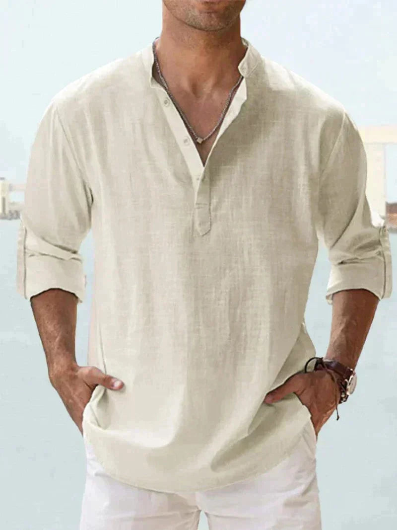 Calder Men Linen Shirt For Everyday Summer Casual Look | Temsk