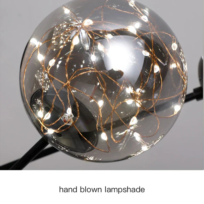 LumenVale Glass Sphere Chandelier For Timeless Living Areas | Temsk
