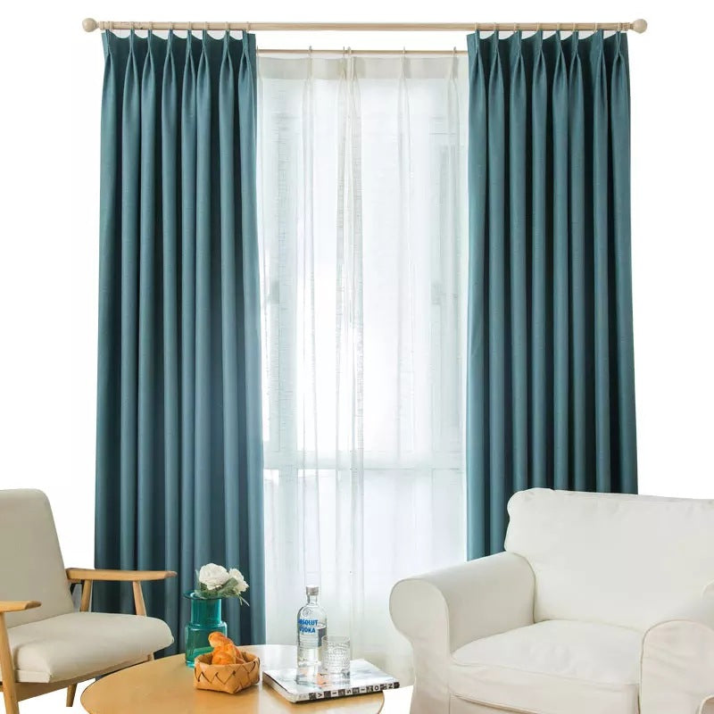 LumaNest Cotton Curtains With Blackout For Bedroom Windows | Temsk
