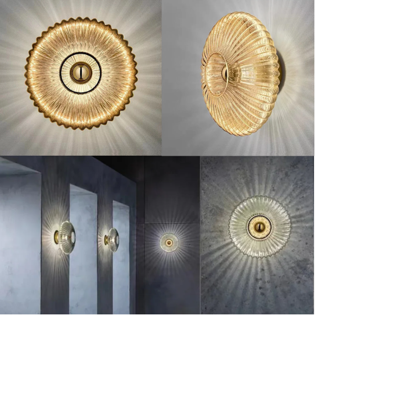 NovaLume Glass Ripple Lights Indoor Wall Lamps for Home Decor | Temsk