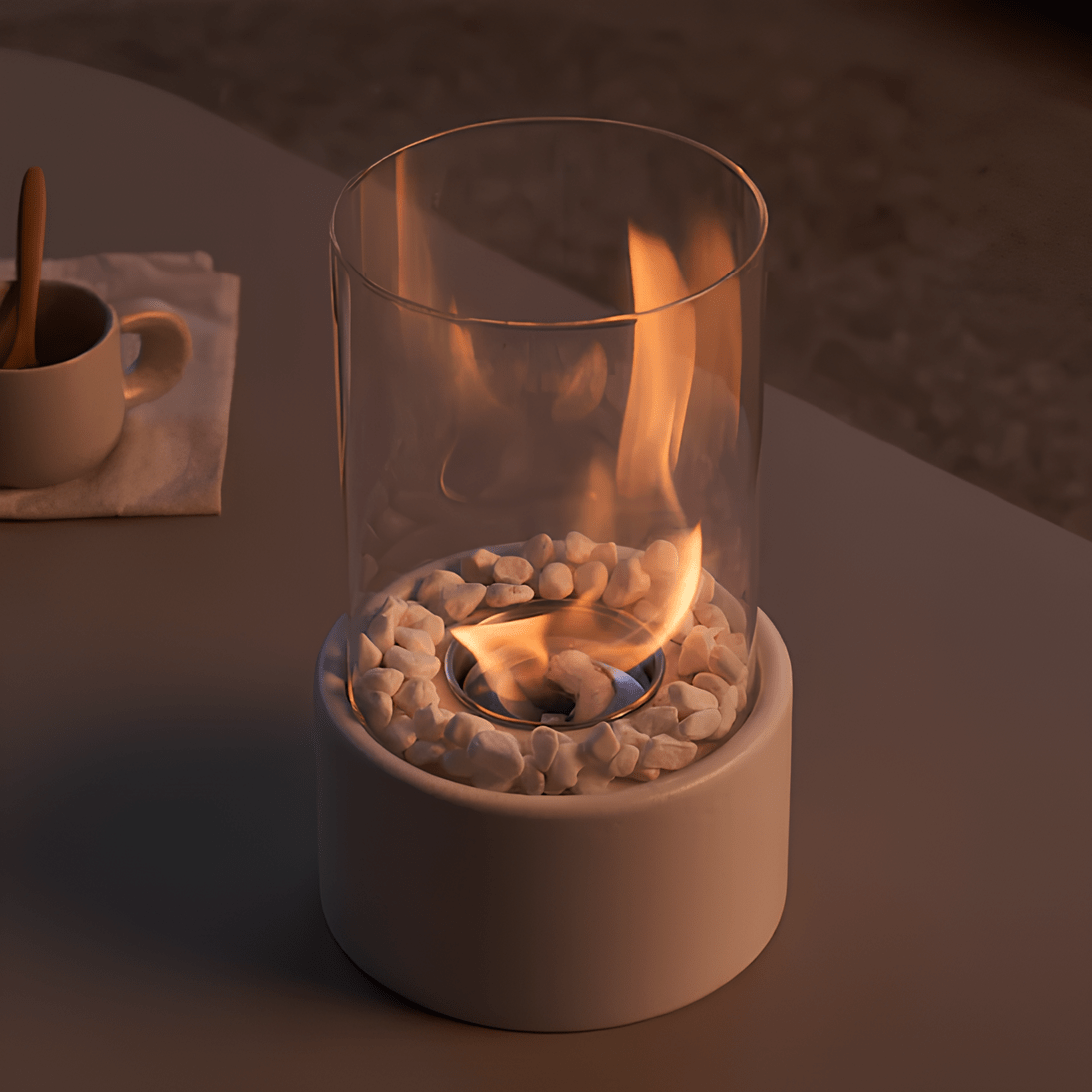 LumaFlair Glass Oil Lamp Refillable and Stylish for Indoors and Outdoors | Temsk