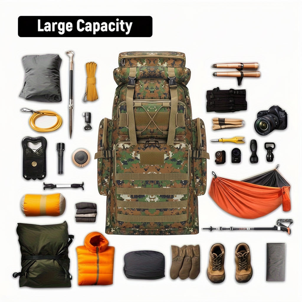 Large Capacity Hiking Daypack For Outdoor Travel And Tactical Use | Temsk