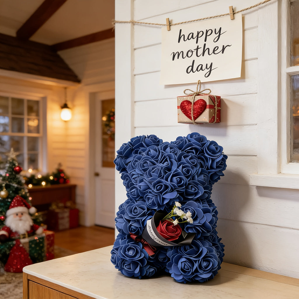 Mother's Day Rose Bear Decor For Tabletop Keepsake | Temsk