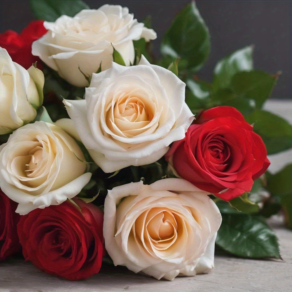 Mother's Day Red Artificial Rose Bouquet For Home Decor | Temsk