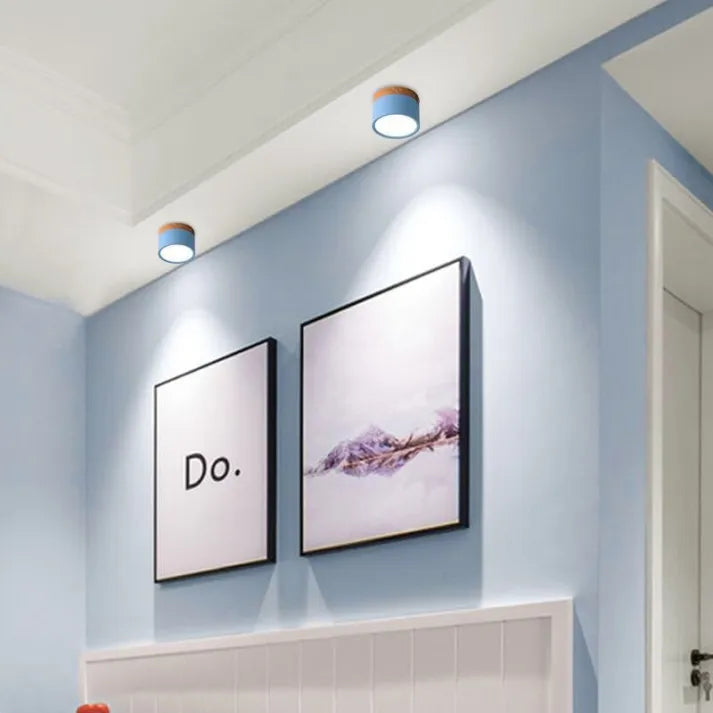 Virel Nordic LED Ceiling Light Minimalist Cylindrical Fixture | Snurv | Temsk