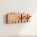 Wandhaken aus Holz mit ausklappbarem Klaviertastenhalter für Flur oder Schlafzimmer | Temsk
