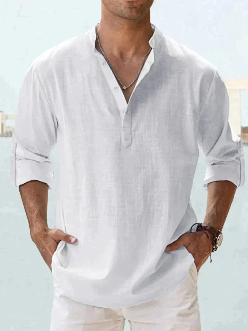 Calder Men Linen Shirt For Everyday Summer Casual Look | Temsk