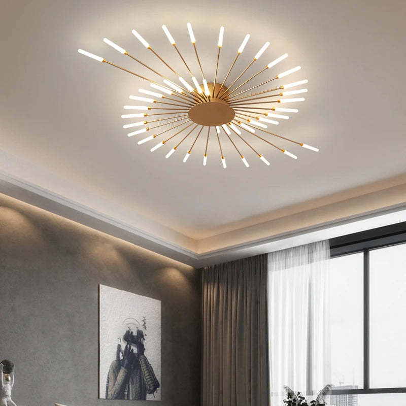 LumaNest Sleek Ceiling Lamp For Living Rooms And Bedrooms With Warm Ambient Lighting | Temsk