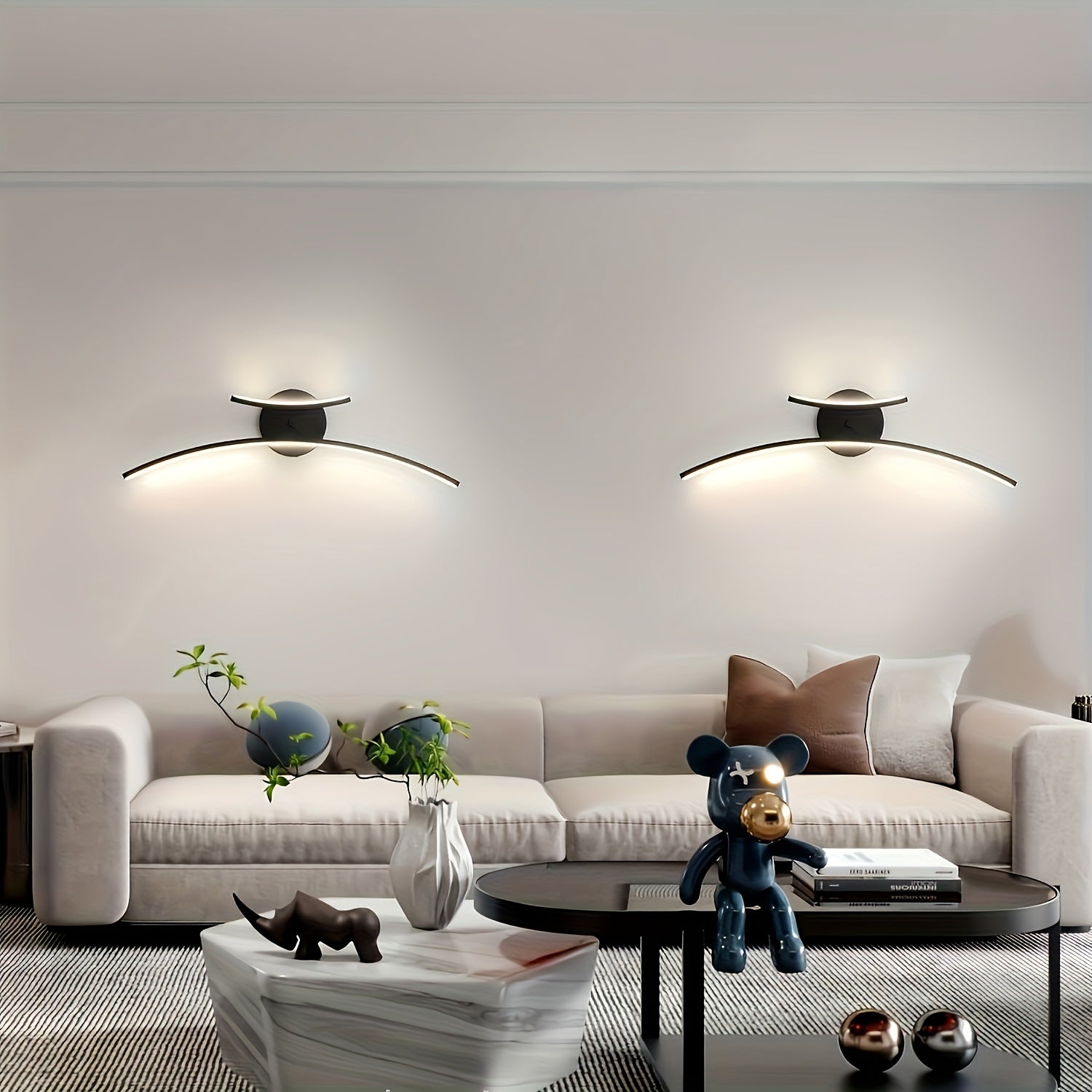 Lineare LED-Wandleuchte für Bad, Wohnzimmer und Essbereiche | Temsk