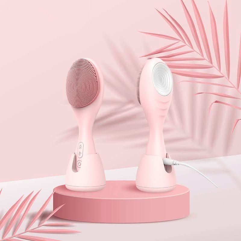 Lumivibe Electric Silicone Facial Cleanser With LED Light And 42 Celsius Heat | Temsk